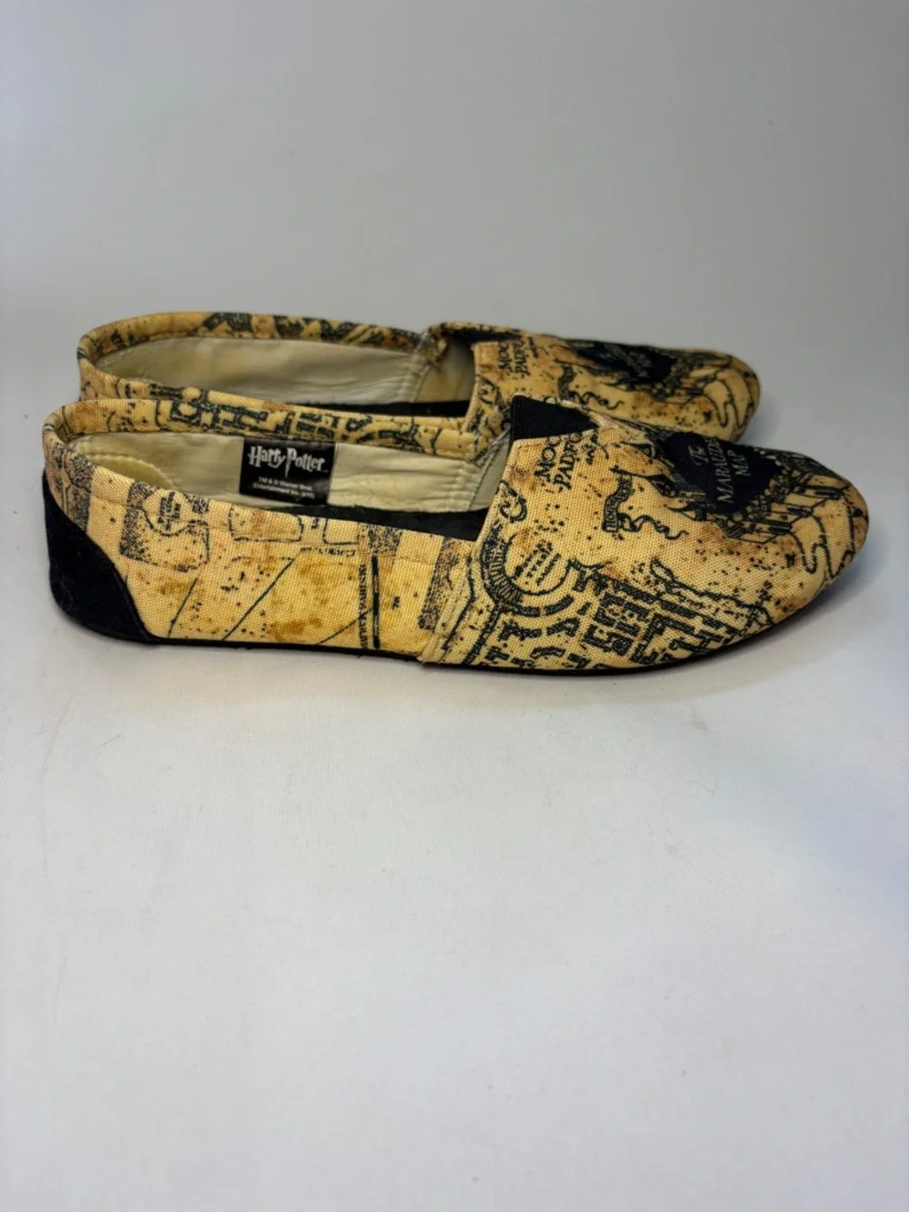Bioworld HARRY POTTER Marauder’s Map Shoes Size Small